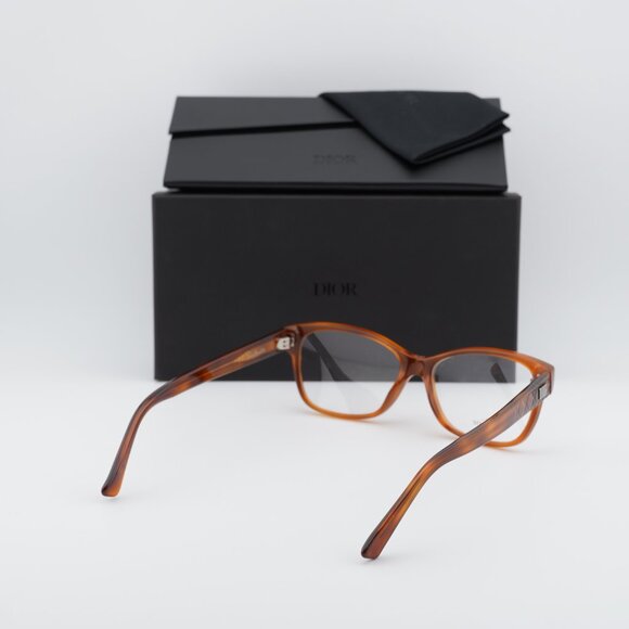 Dior LADYDIORO 2 0SX7 00 Rectangle Eyeglasses 52mm - Havana - Picture 4 of 11